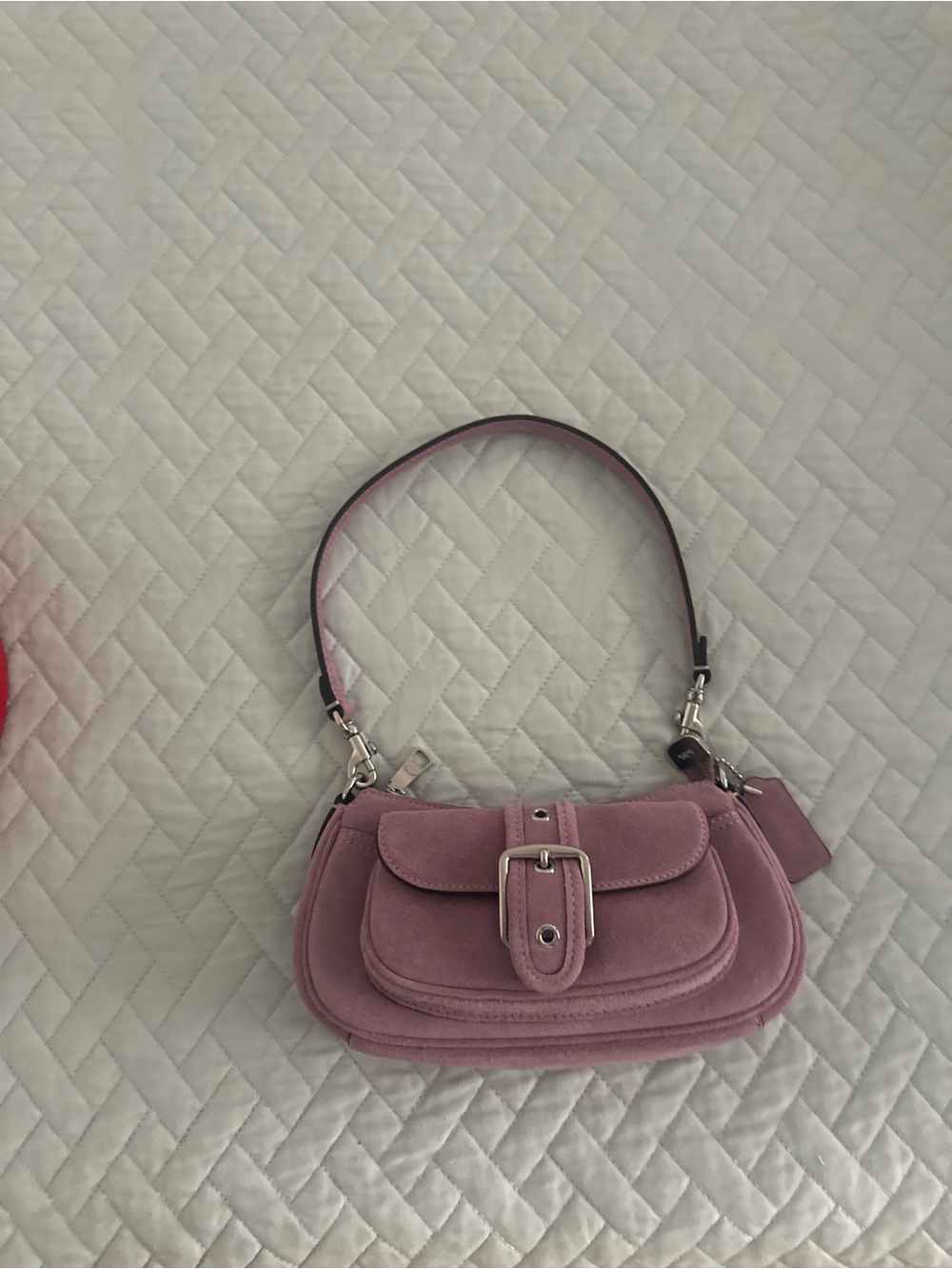 Coach Purple Suede Bag - Picture 2 of 3